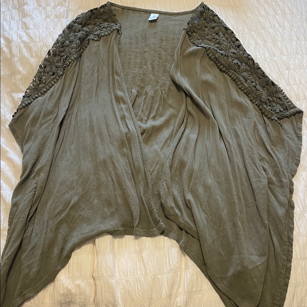 Green lace shawl from Italy